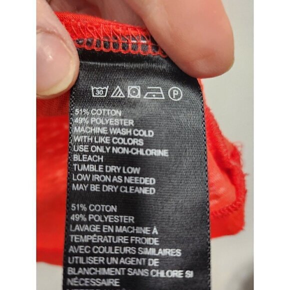 Urban Outfitters Mens T-Shirt Size Small Orange Burnout Crew Neck Short Sleeve - Picture 5 of 8